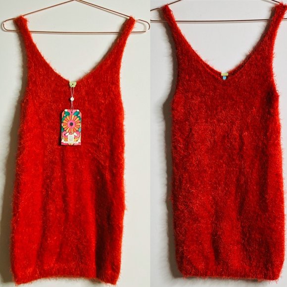 Anthropologie Farm Rio Orange Bodycon Knit Dress - Picture 2 of 5